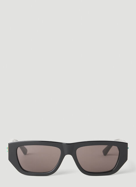 Ray-Ban レクタングルフレームサングラス ブラウン lrb0353013