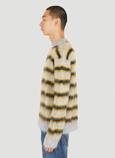 Marni Striped Crewneck Sweater Yellow mni0151007