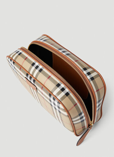 Check Cosmetic Pouch Burberry Check Cosmetic Pouch Beige bur0252041