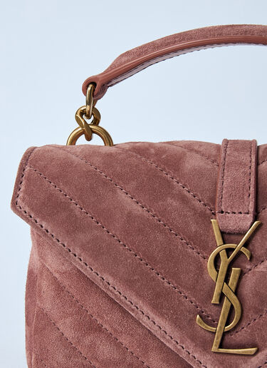 Saint Laurent Mini College Chain Shoulder Bag Brown sla0259087