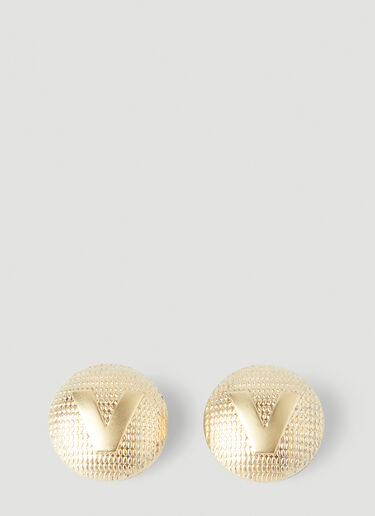 VETEMENTS V Button Earrings Gold vet0247049