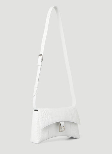 Balenciaga Hourglass XS Croc Shoulder Bag White bal0246032