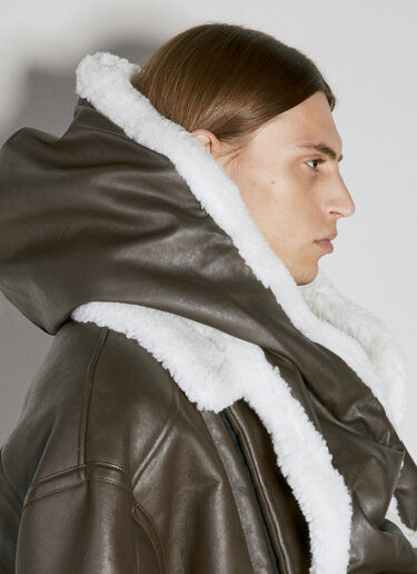 Synthetic Leather Wired Hood Y/Project Synthetic Leather Wired Hood Brown ypr0153016