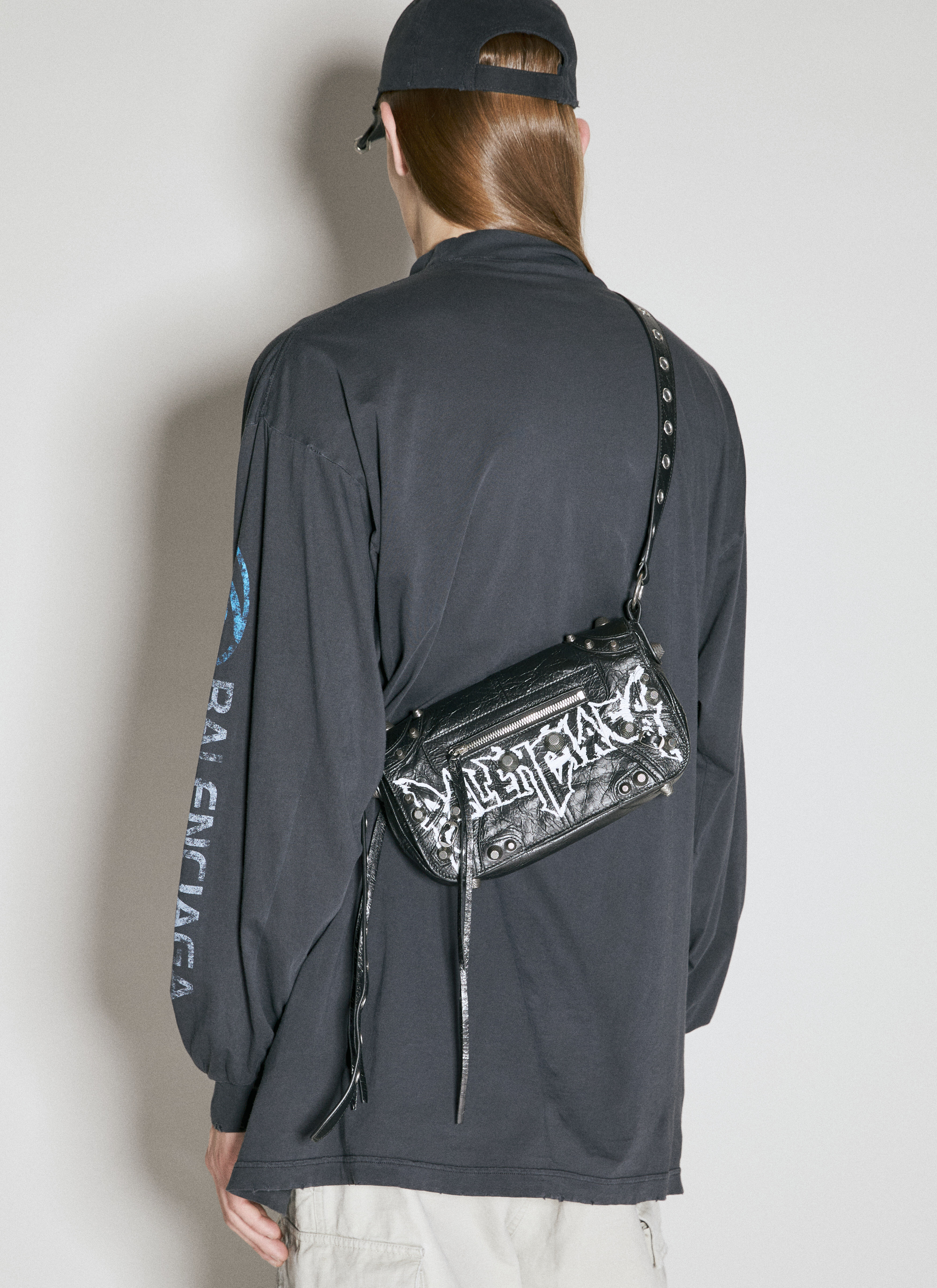 Balenciaga Le Cagole XS Flap Crossbody Bag en Black pour homme