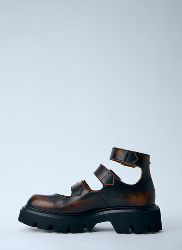 Vivienne Westwood Bacchus Mary Jane Shoes Brown vvw0264017