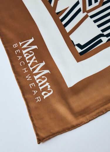 Max Mara 印花真丝丝巾  米色 max0260020