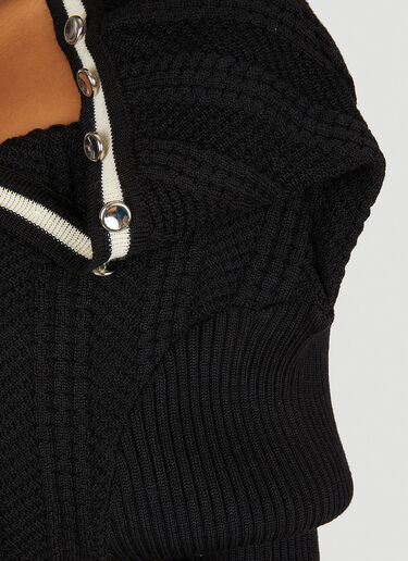 Y/Project Ruffled Necklace Cardigan Black ypr0249022