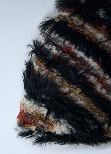 Kiko Kostadinov Chevron Knit Scarf Black kko0262010