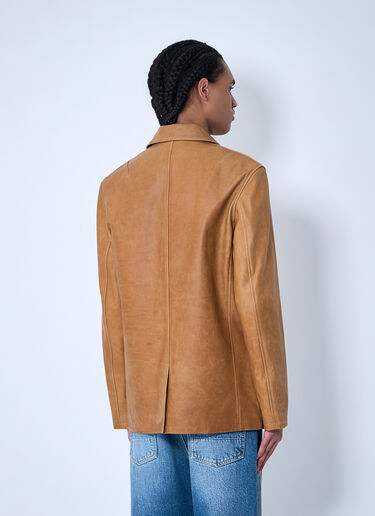 Our Legacy Leather Openning Blazer Brown our0160019