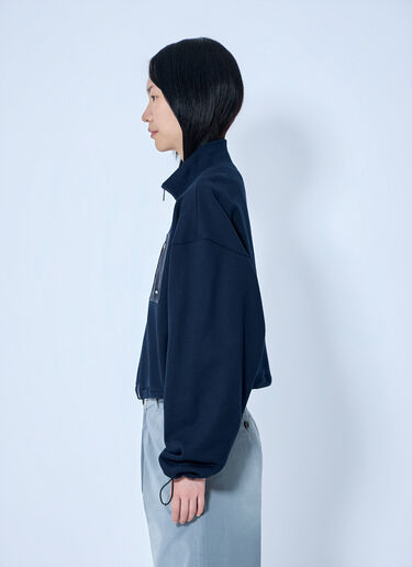 LN-CC® - Miu Miu: Zip Fleece Sweatshirt - Blue Miu Miu Zip Fleece Sweatshirt Blue miu0264221