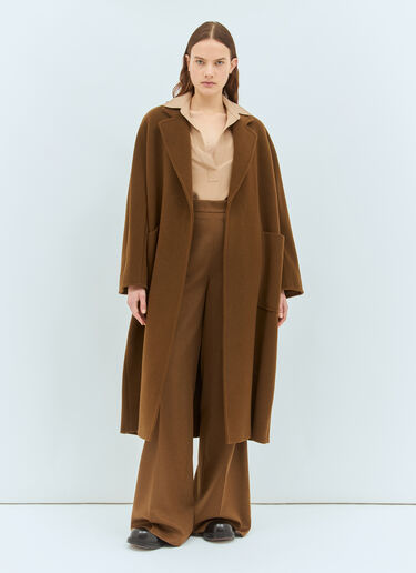 Max Mara Camelwool Robe Coat Brown max0258039