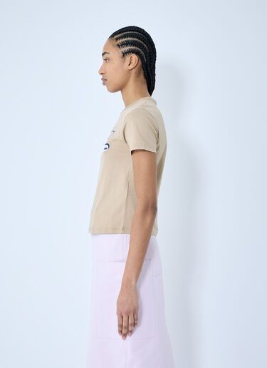 Gucci Printed Logo Motif T-Shirt Beige guc0259030