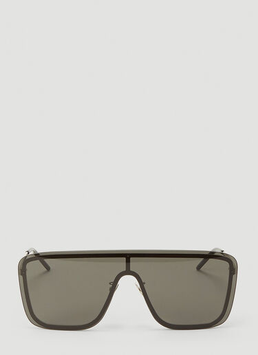 Saint Laurent Mask Flat Sunglasses Grey sla0243105