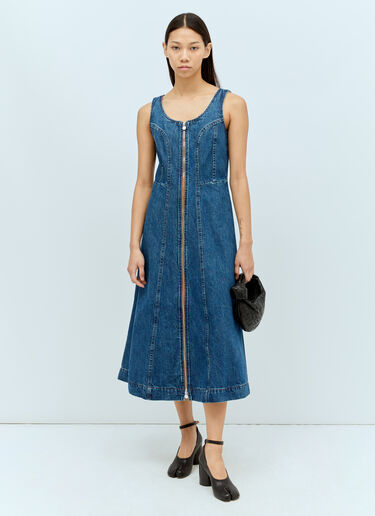 A.P.C. 지퍼 데님 미디 원피스 블루 apc0255010