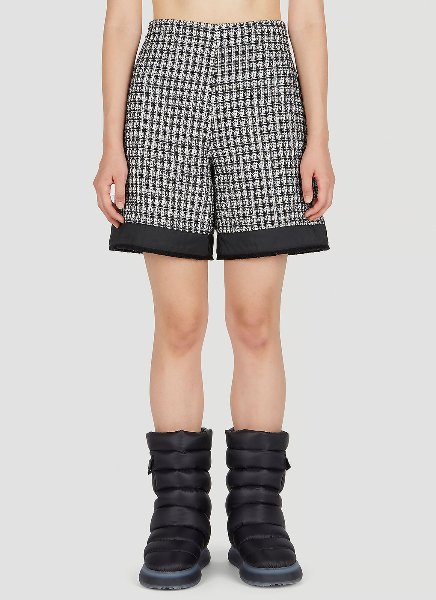 Shop Moncler Tweed Shorts