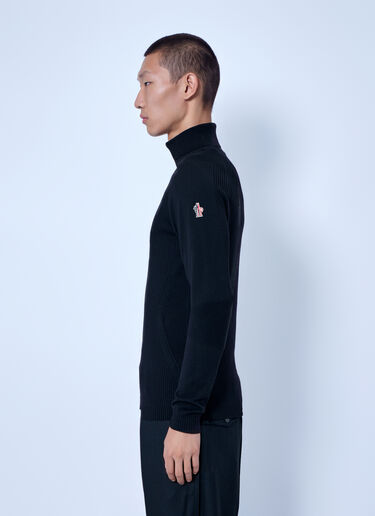 Moncler Grenoble Wool Blend Polo Neck Jumper Black mog0165018