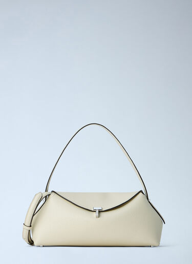LN-CC® - Toteme: T-Lock Grained-Leather Shoulder Bag - Cream Toteme T-Lock Grained-Leather Shoulder Bag Cream tot0265083