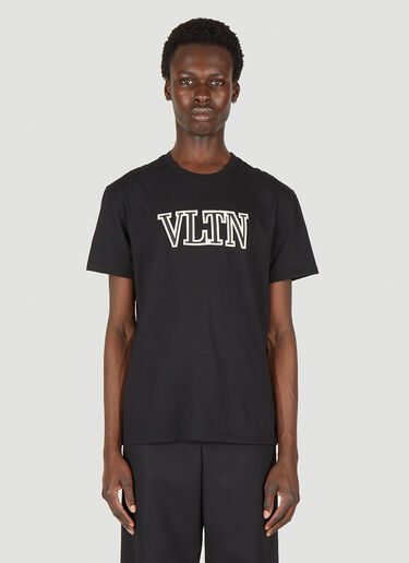 Valentino VLTN刺繡コットンTシャツ ブラック val0149017