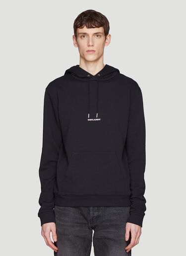 Saint Laurent 徽标连帽运动衫 黑色 sla0136018