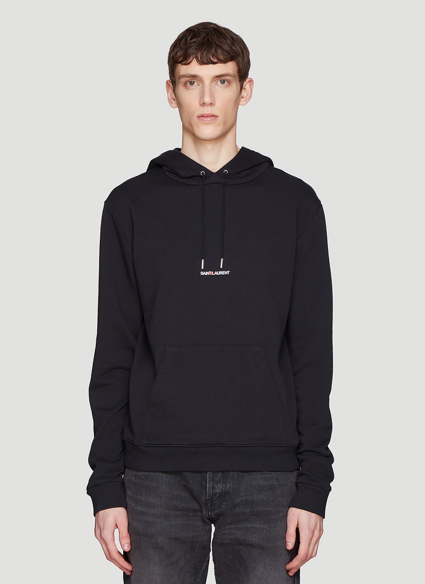Shop Saint Laurent Rive Gauche Hooded Sweatshirt