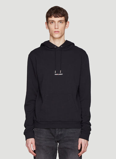 Saint Laurent Rive Gauche Hooded Sweatshirt Black sla0136018