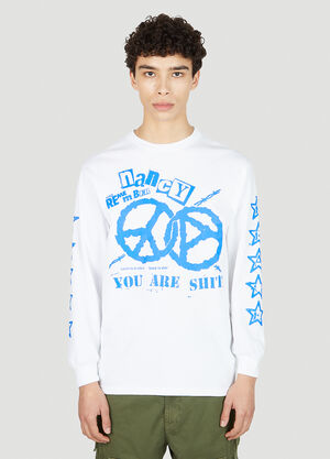 Nancy World Peace Long Sleeve T-Shirt 그린 ncy0155003