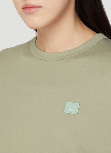 Acne Studios Face T-Shirt Khaki acn0247009