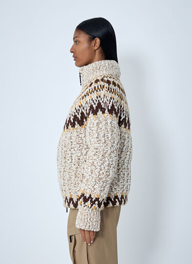 Padded Cardigan Moncler Grenoble Padded Cardigan Beige mog0262006