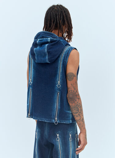 Charlie Constantinou 조절 가능한 핏 지퍼 베스트 블루 cco0156002