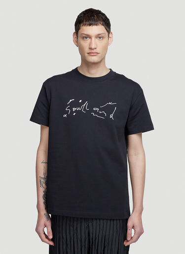 Soulland 스크리블 로고 티셔츠 블랙 sld0148003