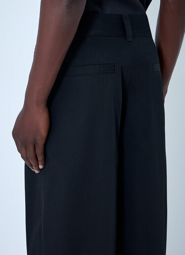 Lemaire Wide-Leg Tailored Trousers Black lem0164006