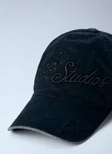 Acne Studios Embroidered Logo Cap Black acn0365039