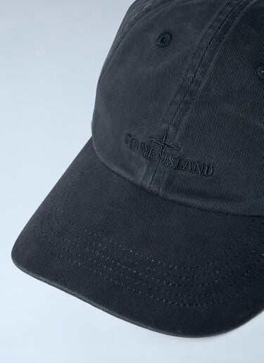 Stone Island Logo Motif Baseball Cap Black sto0164088