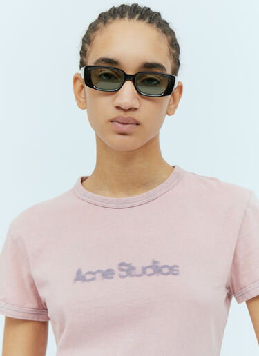 Acne Studios Blurred Logo T-Shirt Pink acn0254037