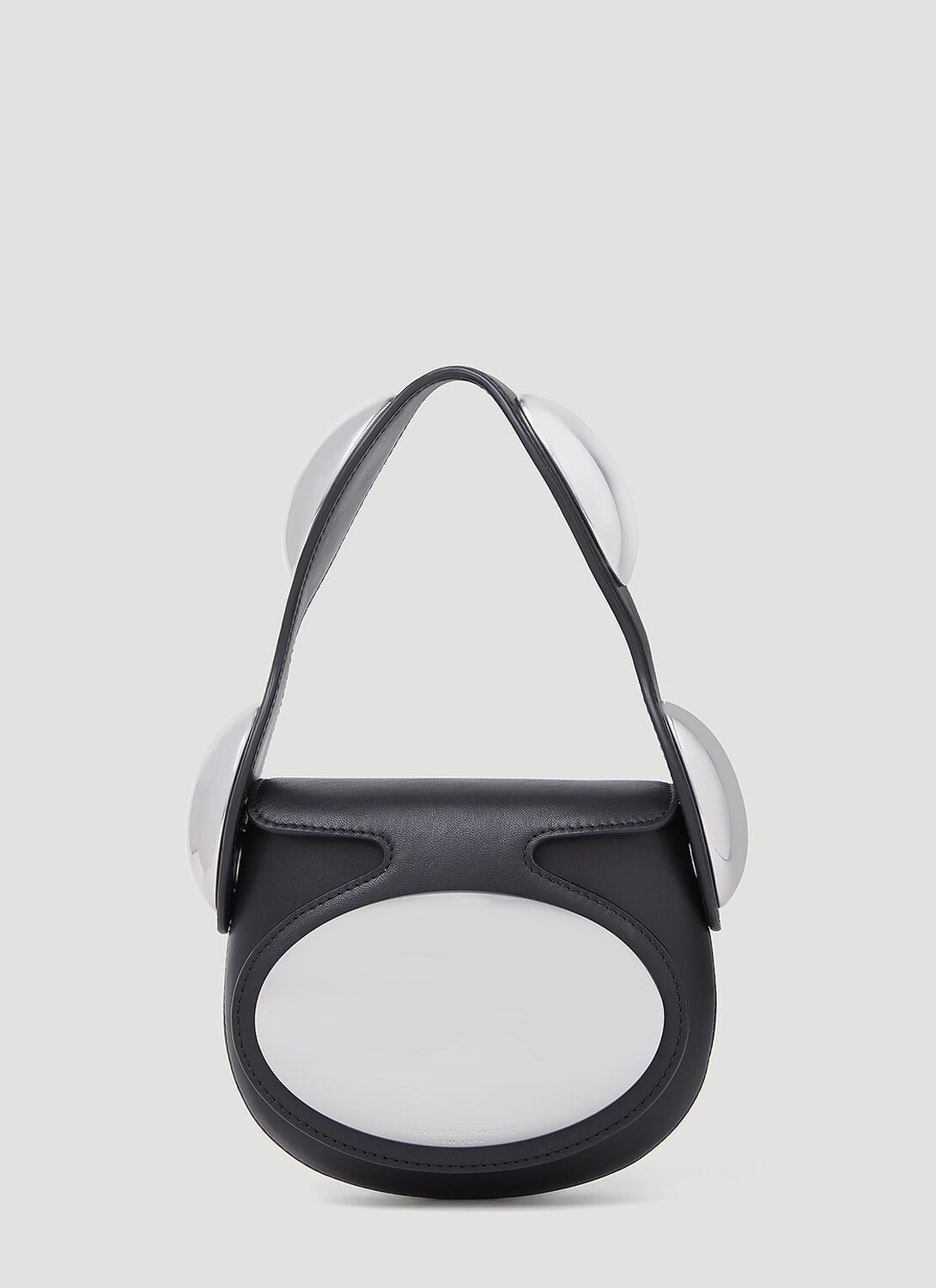 Alexander Wang Dome Leather Mini Handbag In Black
