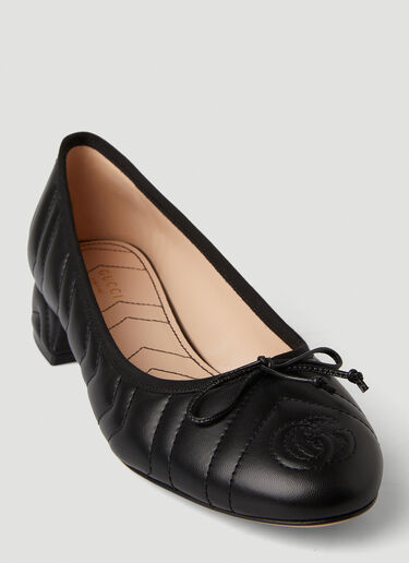 Gucci Marmont Quilted Ballerina Flats Black guc0247100