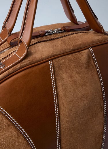Dries Van Noten Leather-Trimmed Suede Duffel Bag Brown dvn0163033