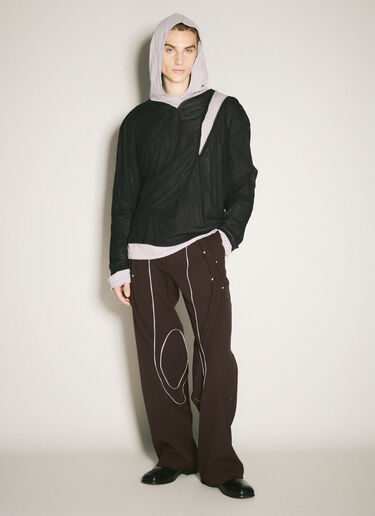 Kiko Kostadinov Knox Mesh Hooded Sweatshirt Grey kko0158008