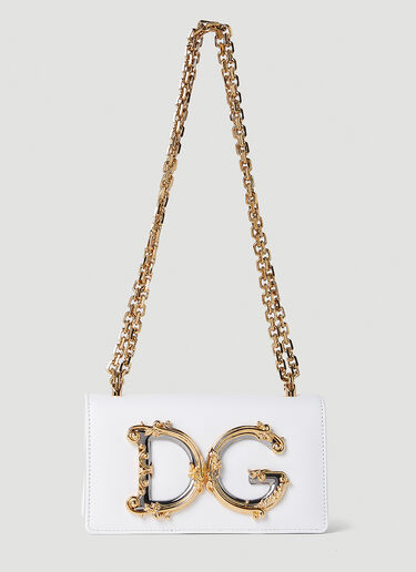 Dolce & Gabbana DG ガールズ バロックスマホポーチ ホワイト dol0251035