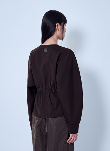 LN-CC® - Max Mara: Structured Crewneck Sweatshirt - Dark Brown Max Mara Structured Crewneck Sweatshirt Dark Brown max0266039
