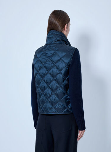 LN-CC® - Max Mara: Quilted Gilet with Drawstring Collar - Navy Max Mara Quilted Gilet with Drawstring Collar Navy max0266152