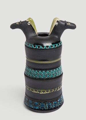 Bitossi Ceramiche Two Horse Heads Vase White wps0644280