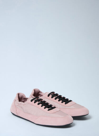 Prada Collapse Re-Nylon And Suede Sneakers Pink pra0262056