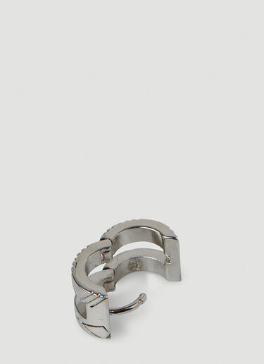Maison Margiela Engraved Hoop Earring Silver mla0147055