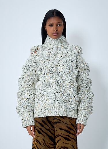 Crochet Sweater GANNI Crochet Sweater White gan0262003