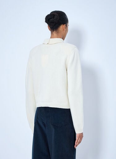 LN-CC® - RÓHE: Statement Shoulder Cropped Turtleneck - Cream RÓHE Statement Shoulder Cropped Turtleneck Cream roe0265015