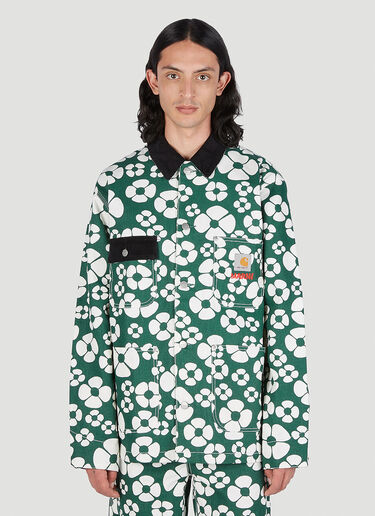 Marni x Carhartt Floral Print Jacket Green mca0150010