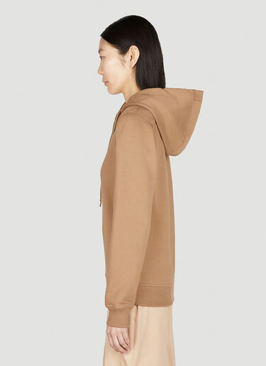 Burberry Logo Patch Hooded Sweatshirt Camel bur0252007