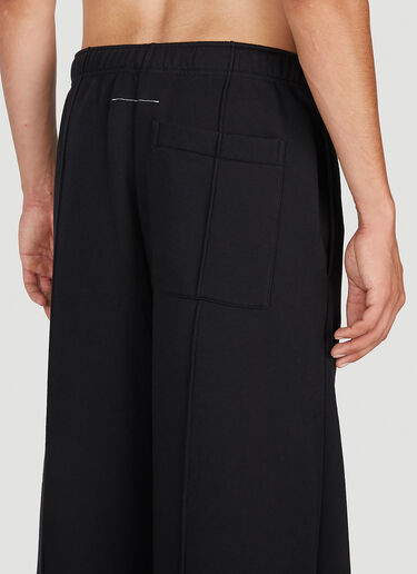MM6 Maison Margiela ワイドレッグトラックパンツ ブラック mmm0153008