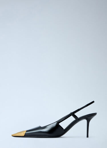 LN-CC® - Saint Laurent: Jeanne Slingback Pumps - Black Saint Laurent Jeanne Slingback Pumps Black sla0264026